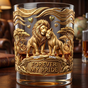 Couple Forever Round Glass - Personalized Gifts For Couple