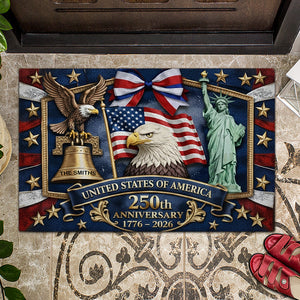 USA 250th Anniversary - Personalized Patriot Doormat