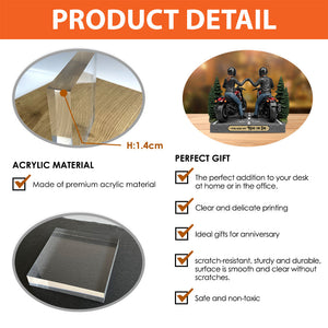 You Are My Ride Or Die - Personalized Biker Shaped Acrylic Plaque