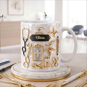 Personalized Nurse Mug - Gift For Nurse, CNA, CMA, Healthcare Worker