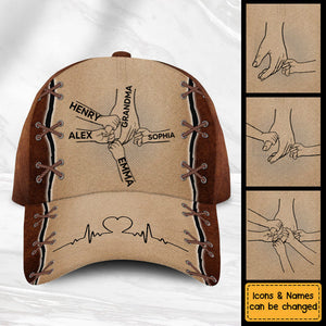 Personalized Family Members Holding Hands Together Cap