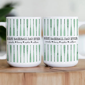 Baseball Dad Custom Name Father's Day Gift For Dad, Husband - Personalized Mug