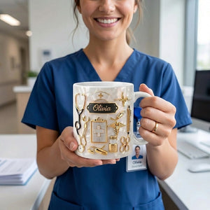 Personalized Nurse Mug - Gift For Nurse, CNA, CMA, Healthcare Worker