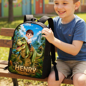 Trending Dinosaur Adventure for Boys Girls - Personalized Backpack - Back to School Backpack for Kids