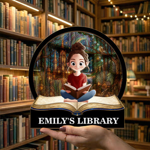Custom Library, Book Nook For Book Worm - Personalized Wooden Plaque