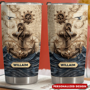 Proud Sailor-Personalized Boating Full Print Tumbler