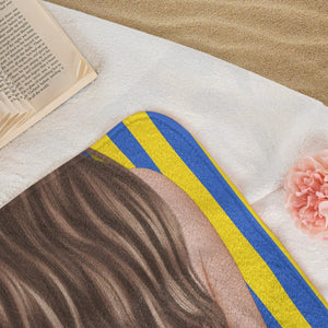 Personalized Beach Towel - Funny Big B*tt Illusion for Girls Beach Trip