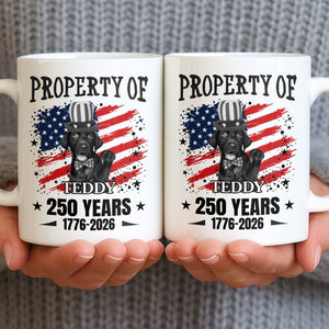 Property Of Patriotic Dog Coffee Mug, Gift For Dog Lovers
