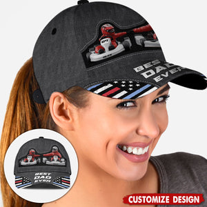 Kart Racing Loving Dad & Kid - Personalized Father Classic Cap