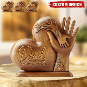 Dad You Are The Piece That Holds Us Together - Personalized Acrylic Plaque, Father's Day Gift