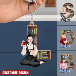 Just A Girl Who Loves Books, Personalize Keychain, Gifts For Book Lover