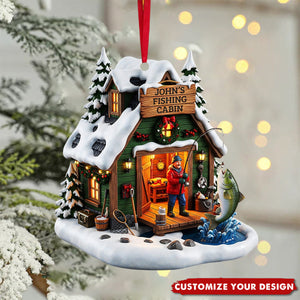 Fishing Man Ornament - Personalized Gifts For Fishing Lovers