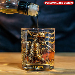 Proud Firefighter - Personalized Firefighter Whiskey Glass