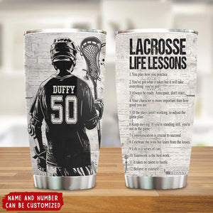 Personalized Lacrosse Boy Tumbler - Gift For Lacrosse Lovers