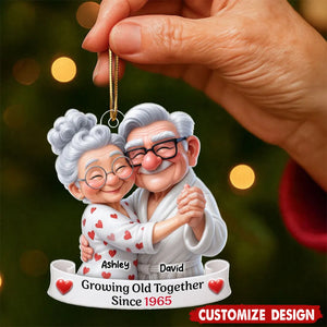 Personalized Dancing Acrylic Ornament - Gift For Old Couple