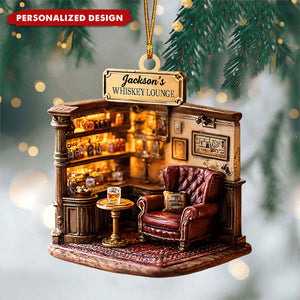 Personalized Whiskey Lounge Ornament-Gift for Whiskey Lovers