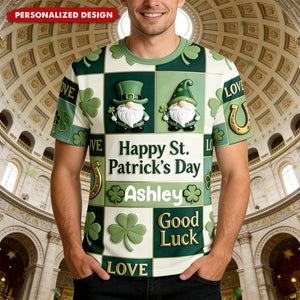 Happy St. Patrick's Day-Personalized Irish T-Shirt