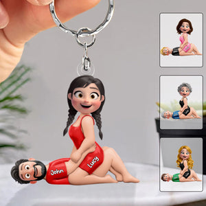 Personalized Naughty Couple Keychain - Gifts For Couple