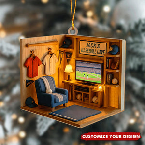 Personalized Baseball Ornament 2025, Custom Sports Fan Christmas Decoration, Baseball Lover Gift – Unique Holiday Keepsake, 2D Flat Ornament