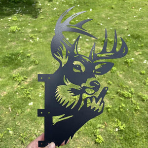 Peeping Deer Middle Finger Metal Sign - Versatile Mountable Wall Art