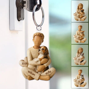 With My Dog - Personalized Acrylic Keychain - Gift For Dog Lovers