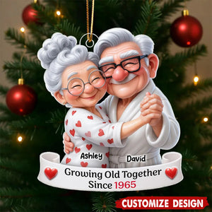 Personalized Dancing Acrylic Ornament - Gift For Old Couple
