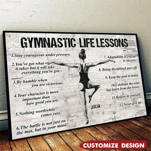 Gymnastic Life Lessons Girl Poster - Gift For Gymnastics Lovers