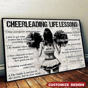 Personalized Cheerleading Girl Poster - Gift For Cheerleading Lovers