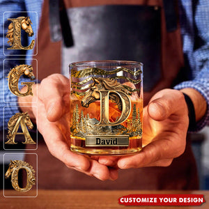 Love Horses - Personalized Horse Whiskey Glass