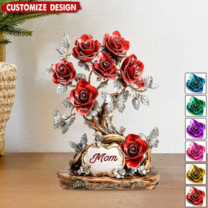 Flowers For Mom - Personalized Mother Custom Shaped Acrylic Plaque