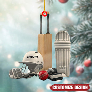 Personalized Cricket Set Ornaments Gift for Cricket Lover - 2024 New Release
