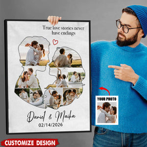 Personalized Couples Canvas Poster - Gift For Husband Wife, Couples