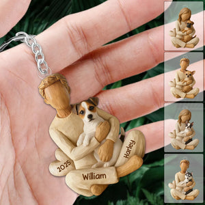 With My Dog - Personalized Acrylic Keychain - Gift For Dog Lovers