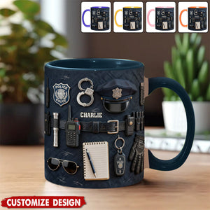 Police Officer - Personalized Police Officer Accent Mug