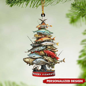 Personalized Fishing Waves Ornament-Gift for Fishing Lover