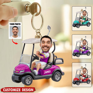 Personalized Golf Acrylic Keychain - Gift for Golf Lovers