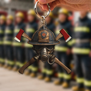 Firefighter's Honor Emblem Acrylic Keychain, Gift for Firefighter