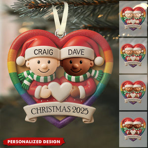 Personalized lgbt Couple Christmas Ornament