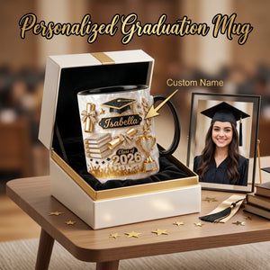 Personalized Graduation Gift 3D Effect Coffee Mug - Gift For Graduate
