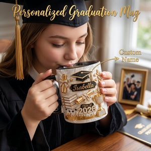 Personalized Graduation Gift 3D Effect Coffee Mug - Gift For Graduate
