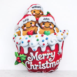 Personalized Gingerbread Pillow - Gift For Your Family