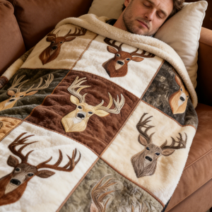 Personalized Deer Hunting Flannel Blanket - Gift for Hunter