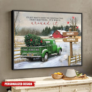 Personalized Family Farm Christmas Truck Poster-Gifts For Truck Lover-New Release