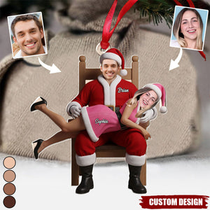 Funny Christmas Couple - Personalized Couple Christmas Ornament