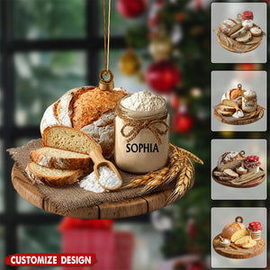 Personalized Sourdough Bread Christmas Ornament - Gift For Bakers