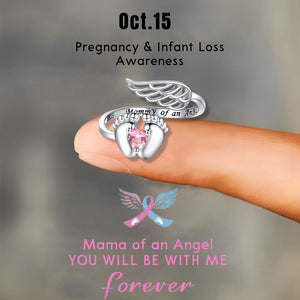 Personalized Sterling Silver Miscarriage Ring-Memorial Losing Gifts