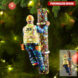 Personalized Lineman Christmas Ornament