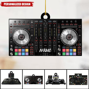 Personalized DJ Mixer Table Christmas Ornament