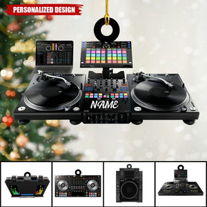 Personalized DJ Mixer Table Christmas Ornament
