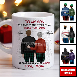 Happy To See You Become A Dad - Personalized Custom Coffee Mug